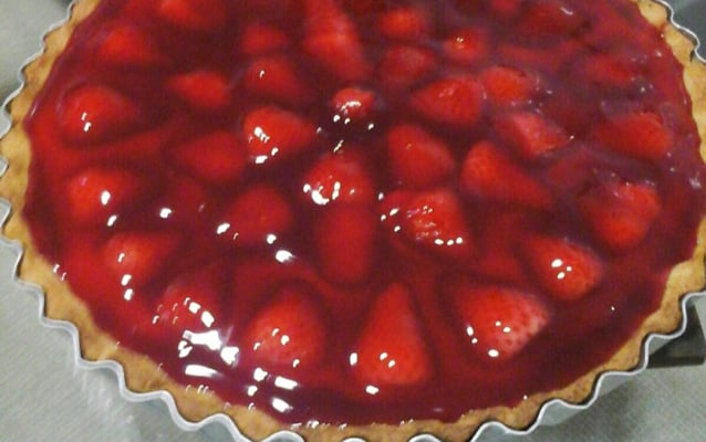 Torta de morango da padaria