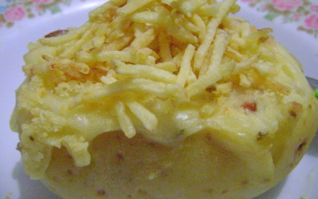 Batata recheada cremosa da Gabi