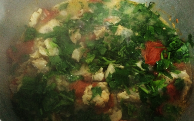 Filé de peixe ensopado