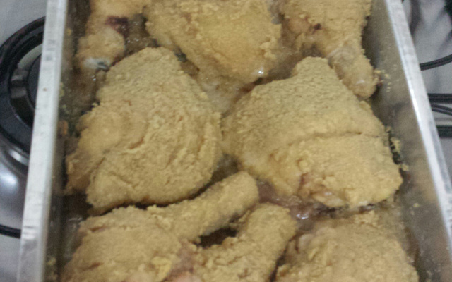 Frango à milanesa no forno