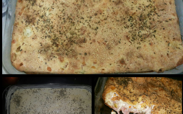 Torta de queijo e presunto