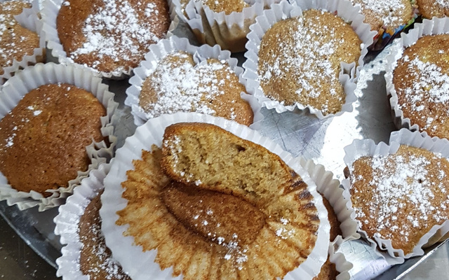 Muffin integral maçã e banana