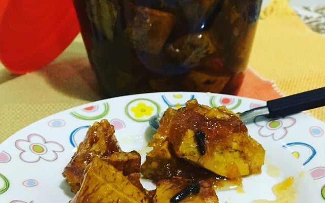 Doce de abóbora em pedaços