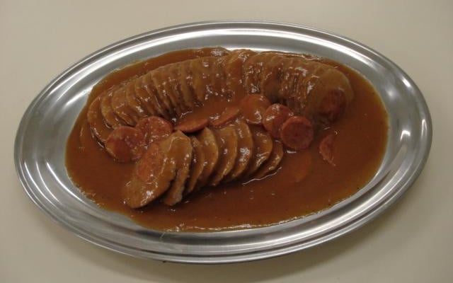 Carne assada com molho roti