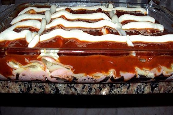 Canelone Invertido de cabelinho de anjo