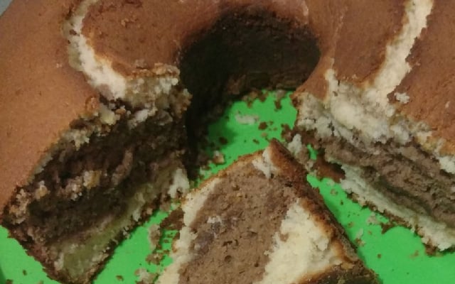 Bolo mesclado fofinho