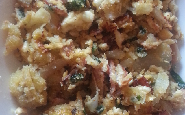 Farofa de pão ralado com banana