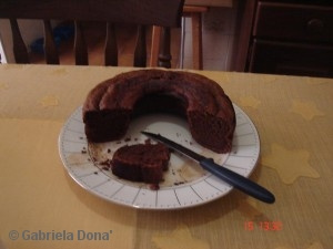 Bolo de chocolate e maçã light