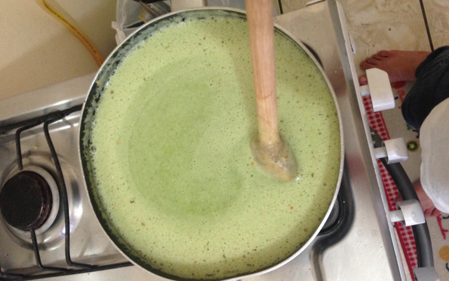 Sopa cremosa de espinafre