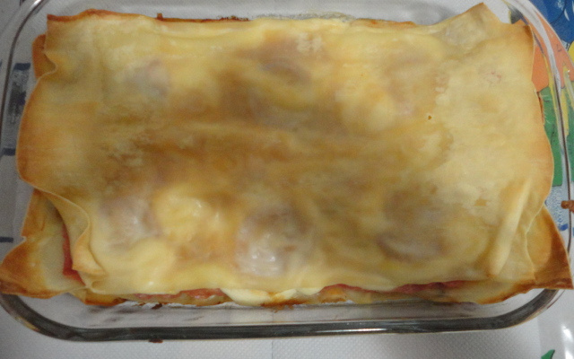 Torta com massa de pastel