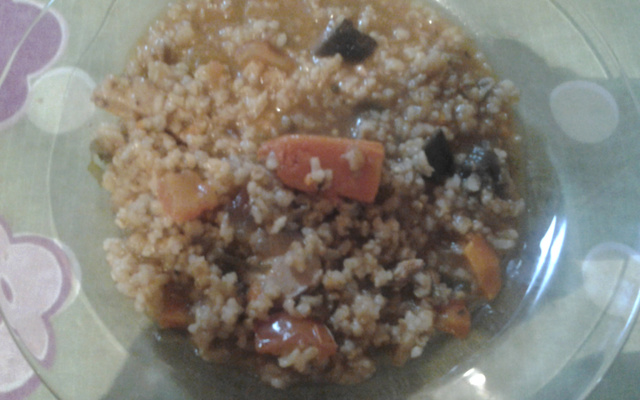 Sopa de arroz integral