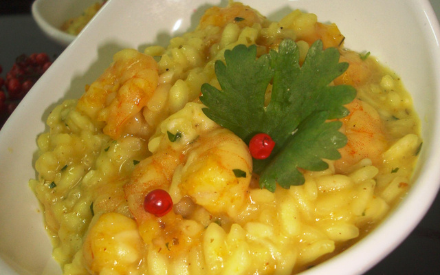 Risoto de camarão do Rappanui Gastronomia