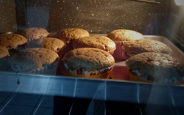 Muffin de chocolate com leite condensado