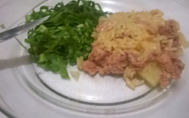 Arroz com linguicinha