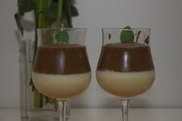 Creme duas cores com bombom