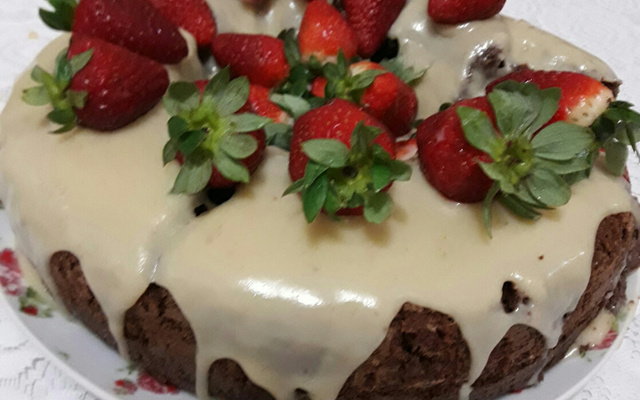 Bolo vulcão leite em pó