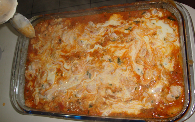 Camarão ao catupiry e requeijão