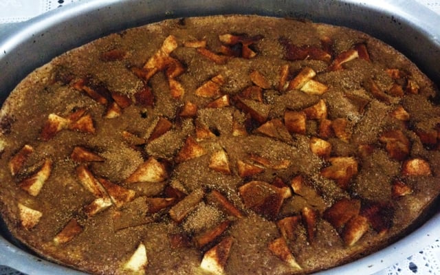 Bolo de maçã com canela integral
