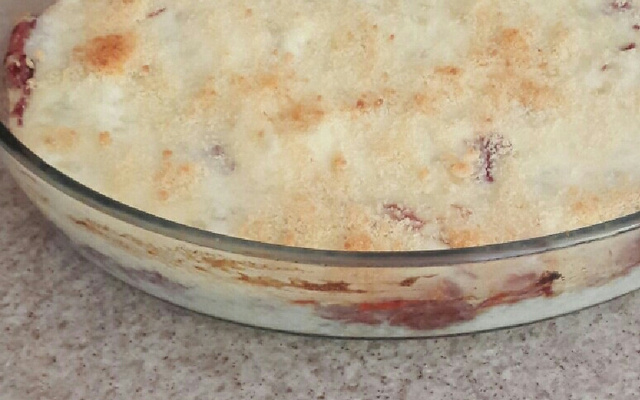 Escondidinho de batata com carne seca