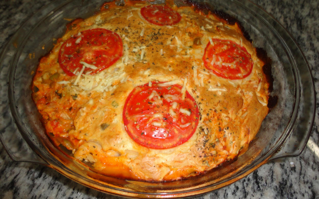 Torta de frango cremosa