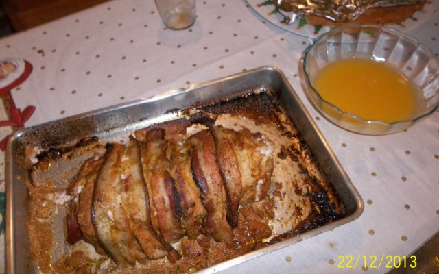 Lombo assado ao molho de laranja