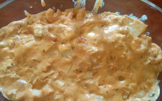 Estrogonofe de camarão