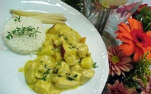 Frango com maçã ao Curry