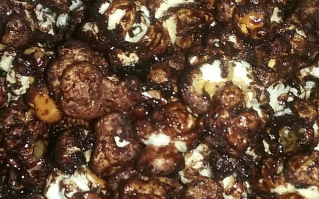 Pipoca doce de chocolate