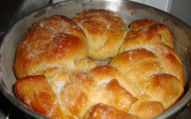 Pão doce de leite condensado de liquidificador