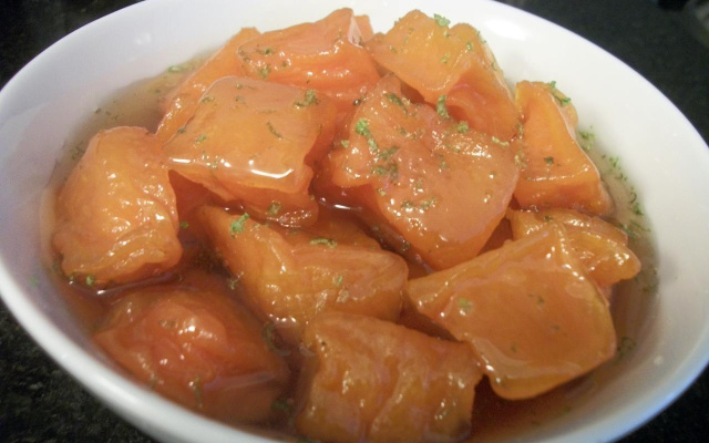 Doce de abóbora em pedaços