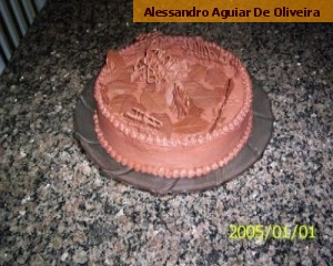 Bolo bombom de abacaxi e chocolate