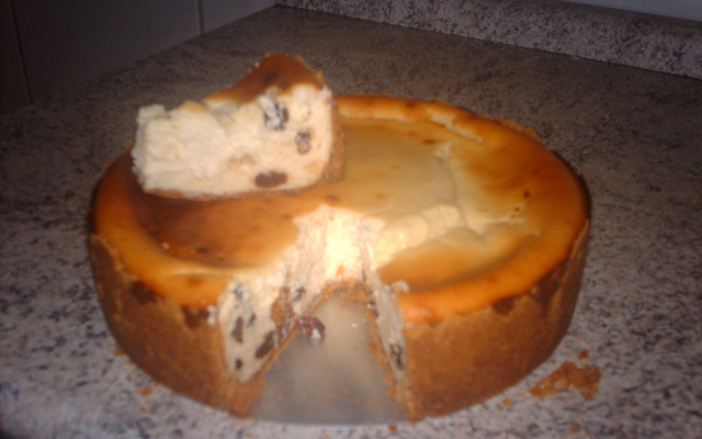 Torta de ricota com passas light