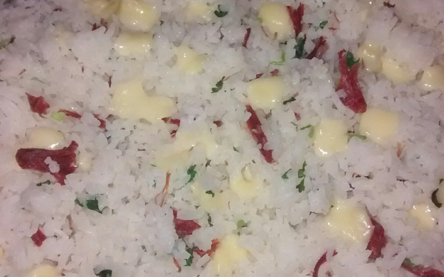 Arroz com carne seca