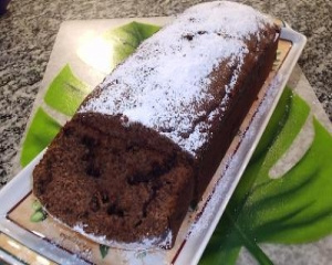 Bolo inglês com gotas de chocolate
