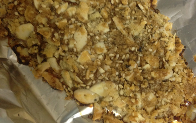 Filé de saint peter com crosta de amêndoas