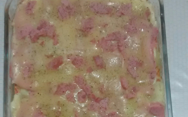 Batata de forno com frango rápida