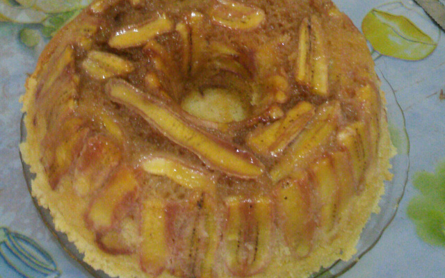 Torta de banana no liquidificador