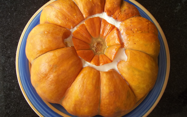 Abóbora moranga com creme de leite