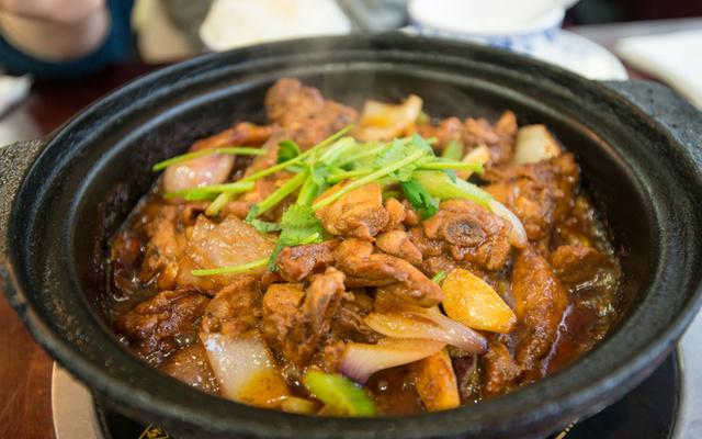 Frango com açafrão