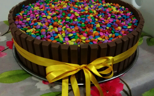 Bolo de Kit Kat à minha moda
