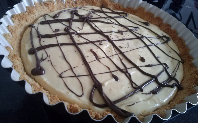 Torta gelada de maracujá