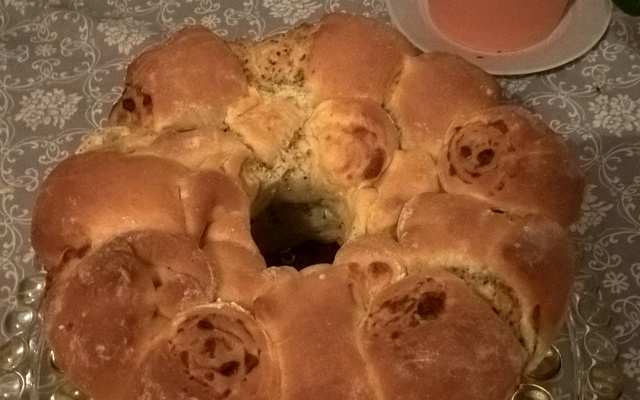 Pão recheado com queijo