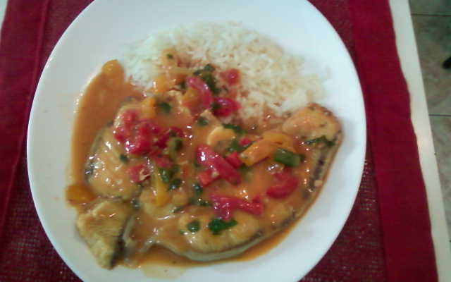 Cação ao leite de coco