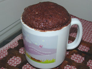 Bolo de chocolate na caneca