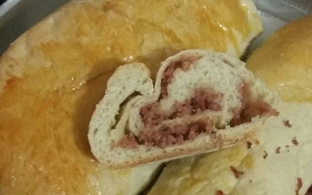 Pão de liquidificador recheado