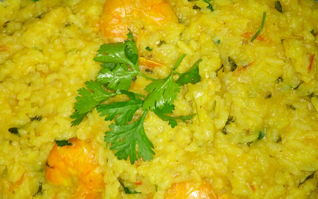 Risoto de camarão especial