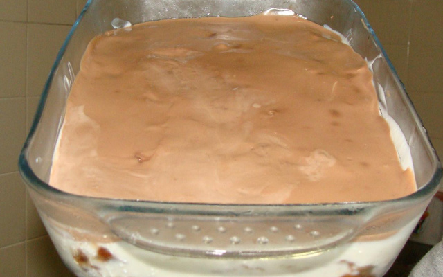 Pavê natalino de limão e chocolate