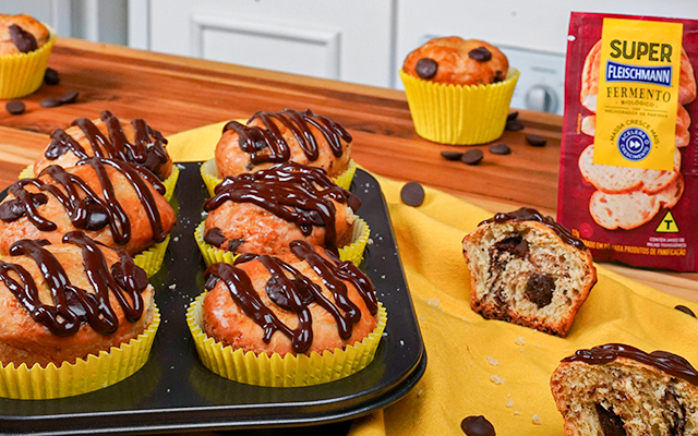 Pão de Muffin com Chocolate