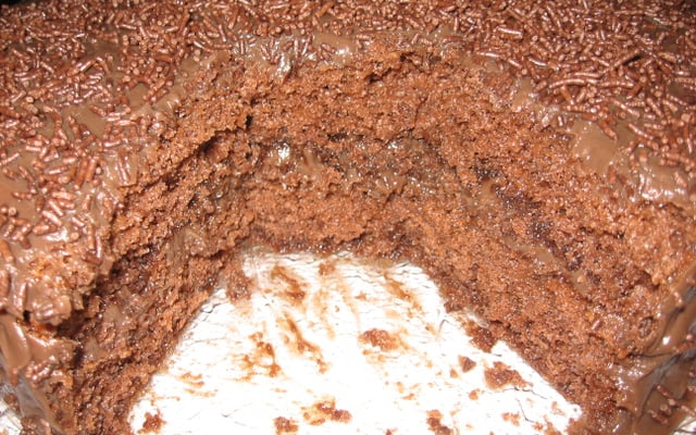 Bolo de chocolate delicioso