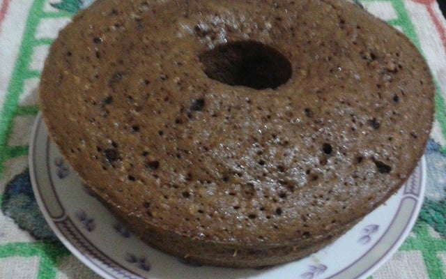 Bolo de aveia de micro-ondas